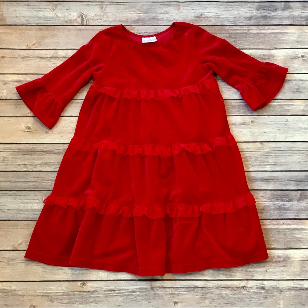 Hanna Andersson Velvet Red Dress